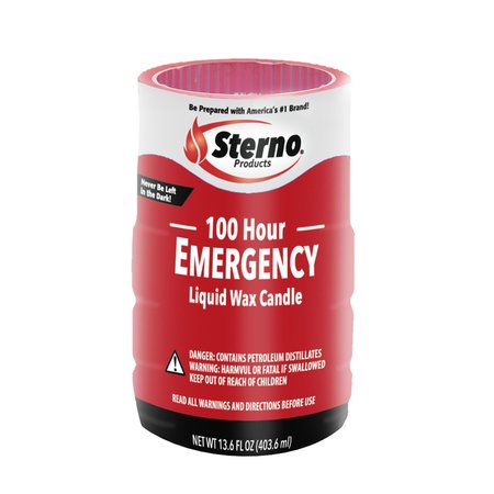 Sterno 100 Hour Emergency Soft Light Candles 5.5 in. H X 3.5 in. W X 3.5 in. L 13.6 oz 30642